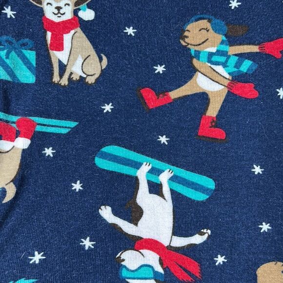 Lands’ End Dog Winter Sports Pajamas Sz 4 Unisex  Sking Snowboarding - Picture 4 of 4